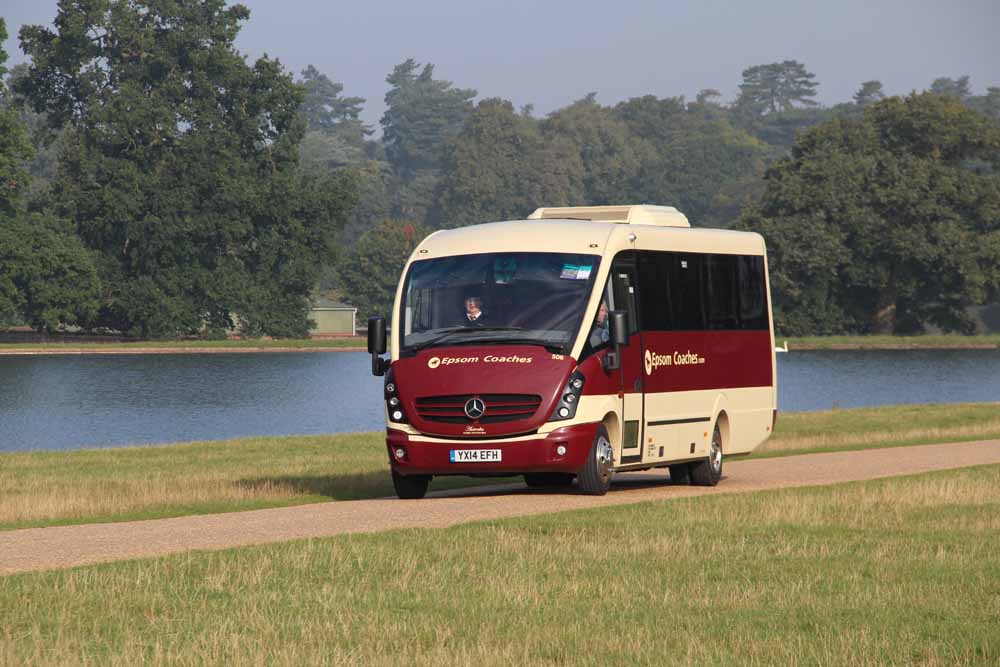 Epsom Coaches Mercedes 816D Plaxton Cheetah 506