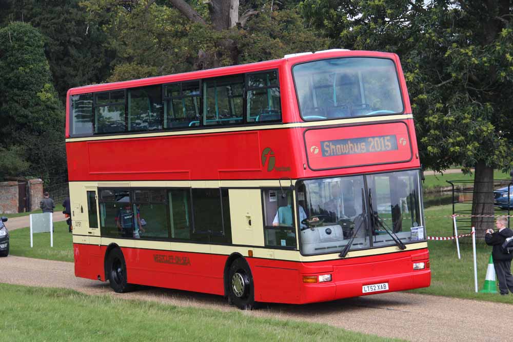 First Essex Dennis Trident Plaxton President Westcliff-on-Sea 33191